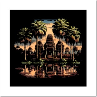 Angkor Wat Pixel Art Posters and Art